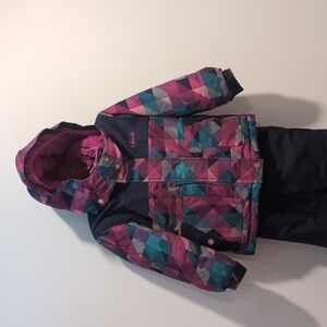 Gusti Girls Navy Blue Fuchsia Snowsuit